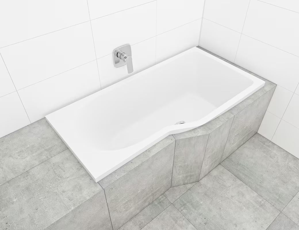 Laguna Beáta Plus asimetrična kutna kada desna 160x80 cm od lijevanog akrilata PMMA sa sjajnom površinom