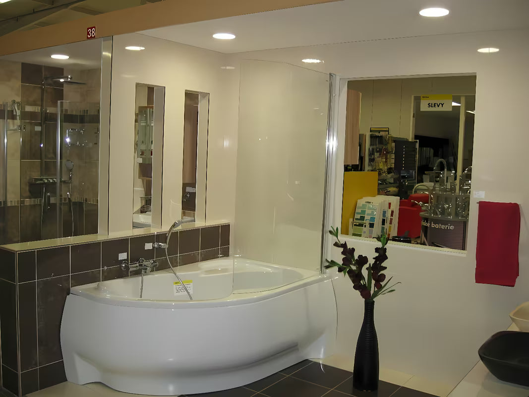 Paravan za Kadu Laguna Fortuna 150 cm u izvedbi chrome pro asimetrične kade Fortuna Plus