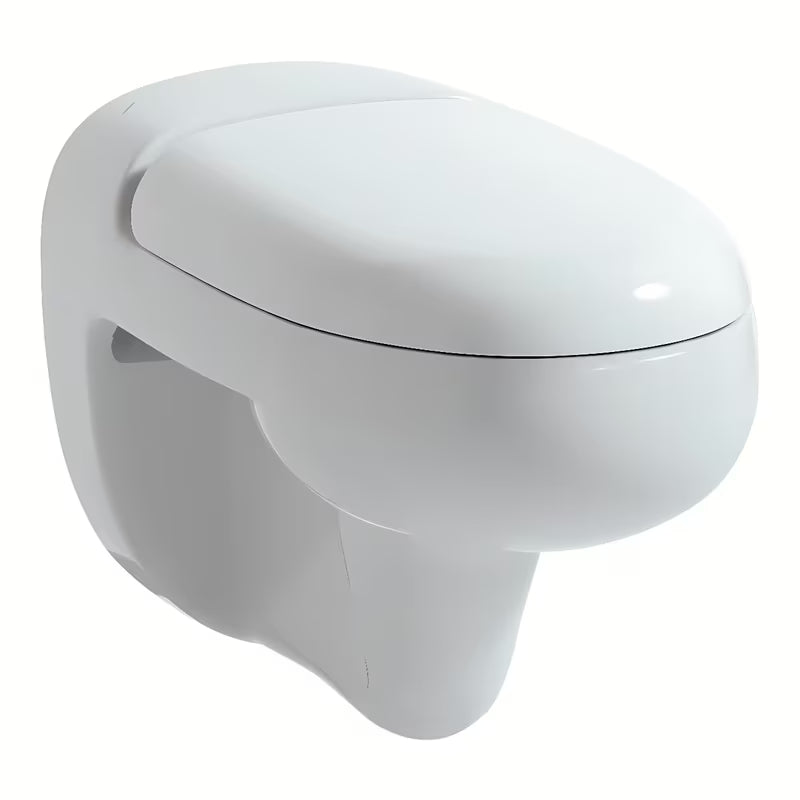 Bijeli dječji viseća WC školjka Laufen Florakids od kvalitetne sanitarne keramike s dubokim ispiranjem.