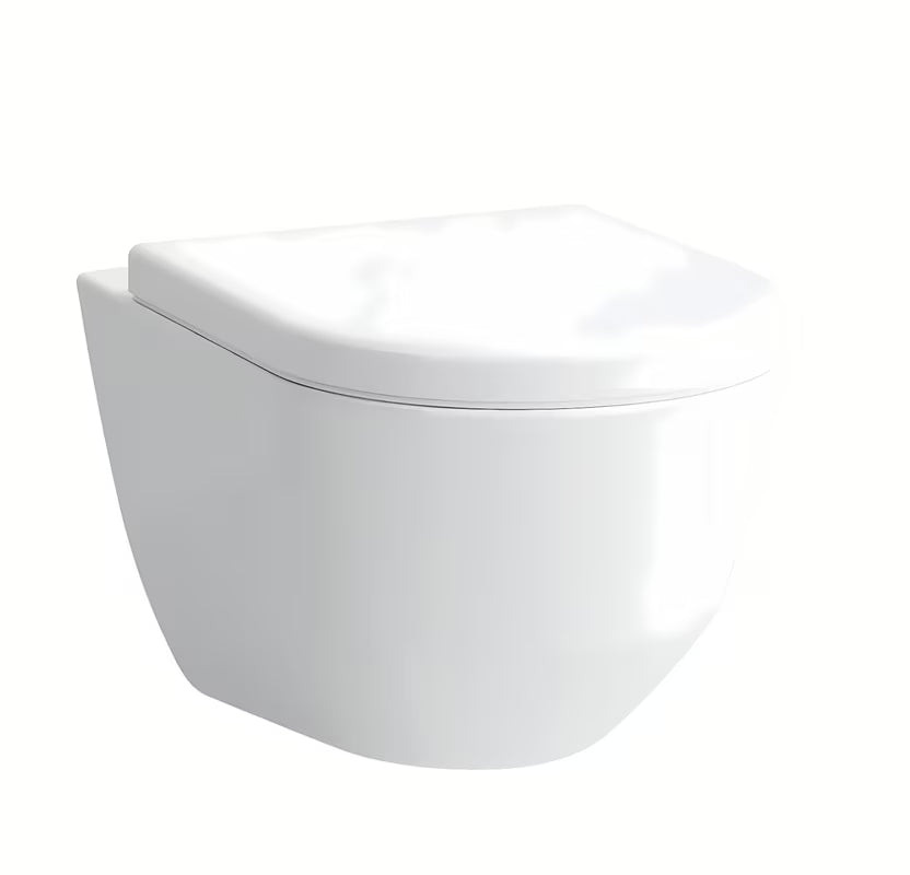 Bijeli viseća WC školjka Laufen Pro bez sustava za ispiranje sa skrivenim pričvršćenjem EasyFit 2.0.