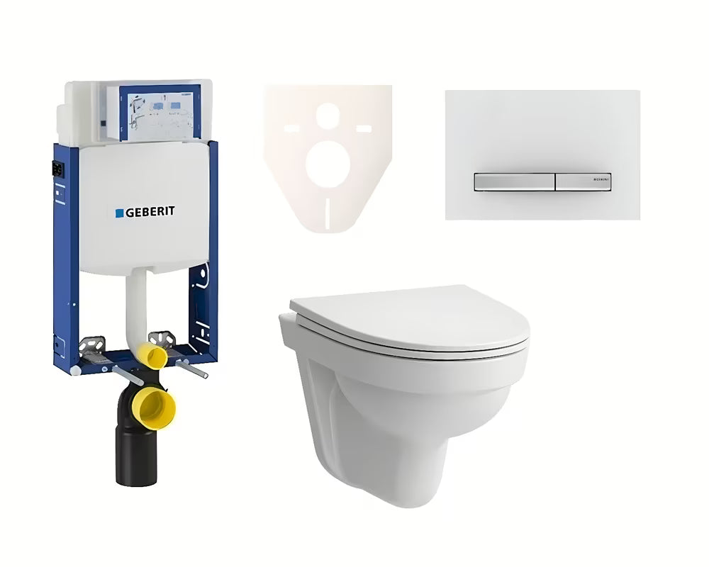 Viseći WC set Laufen Pro Nordic s vodokotlićem Geberit Kombifix i sjedalom sa soft Close