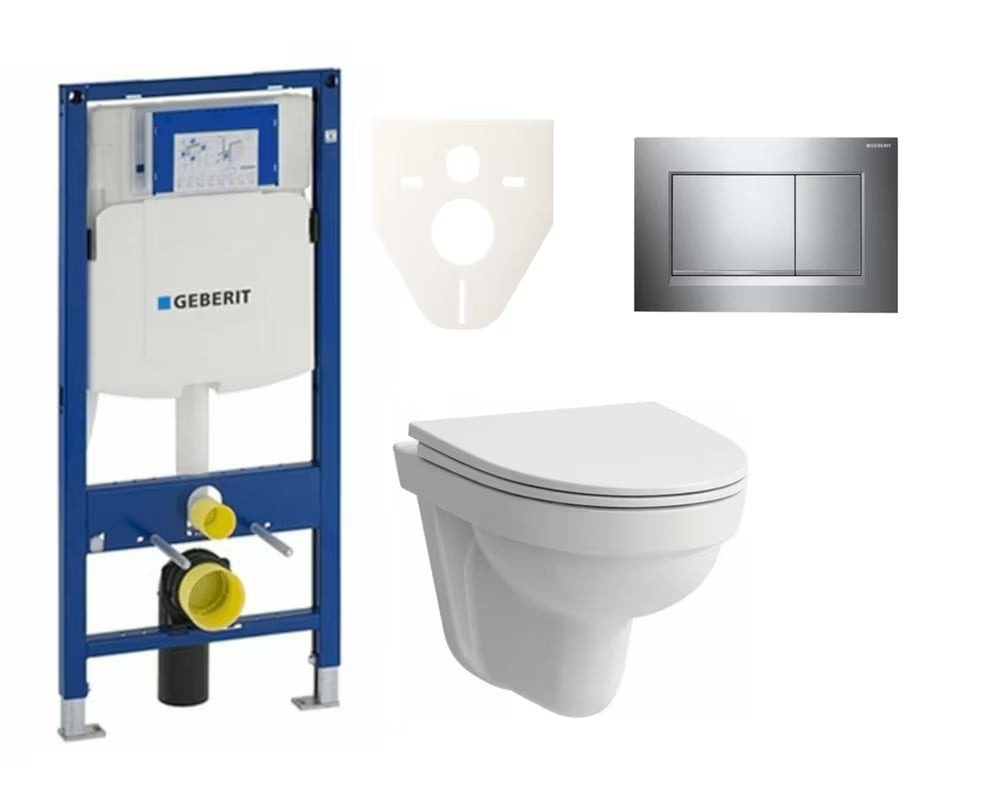 Viseći WC set Geberit s WC školjke Laufen Pro Nordic pro za predzidnu ugradnju u lagane zidove
