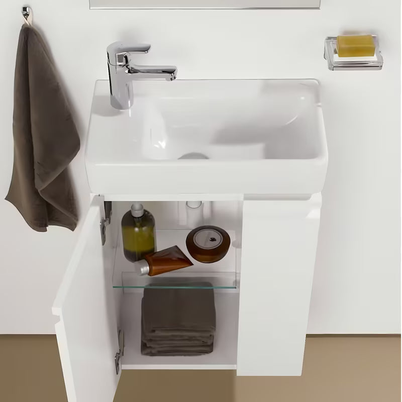 Bijeli keramički mali umivaonik Laufen Pro S 48x28 cm s otvorom za pro slavinu na lijevoj strani