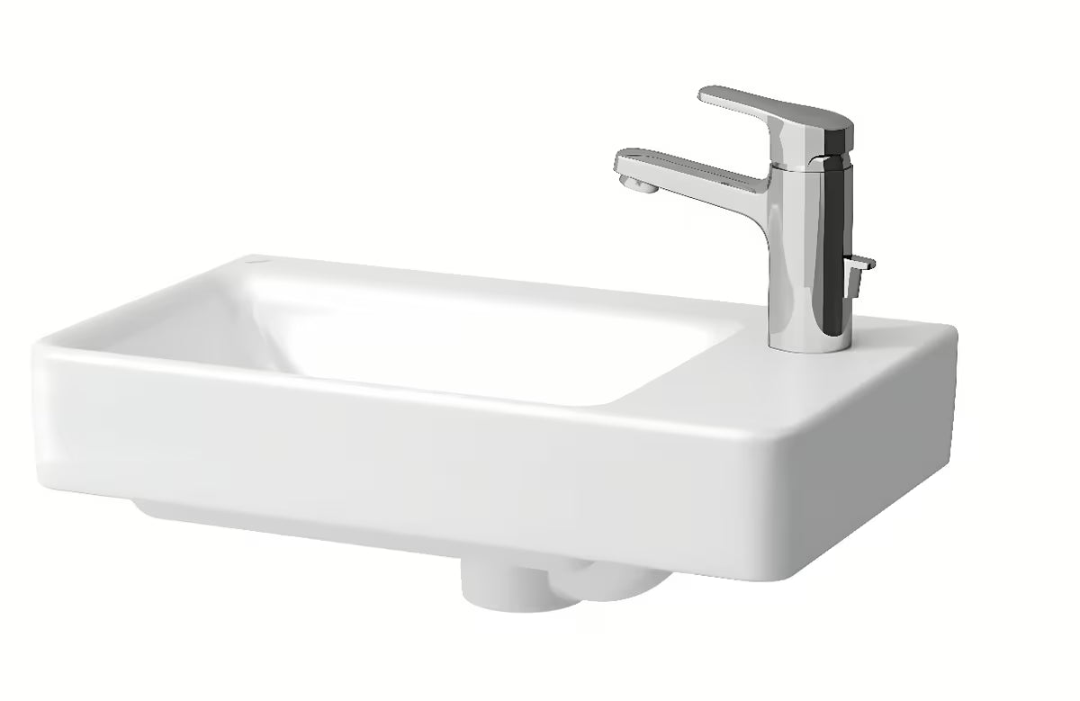 Bijeli keramički mali umivaonik Laufen Pro S 48x28 cm s otvorom pro slavinu desno