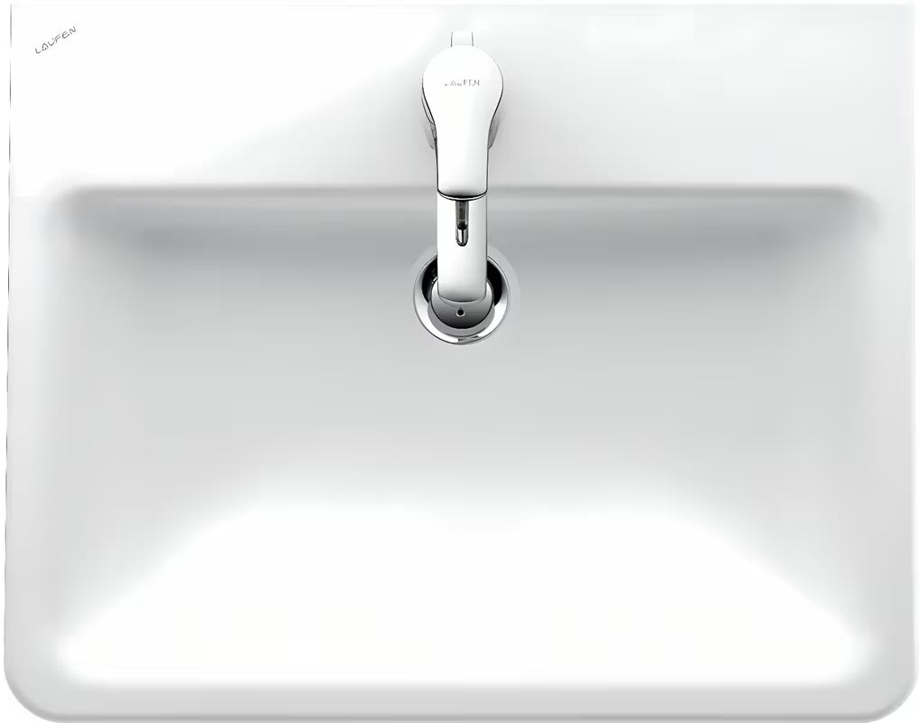 Ugradbeni keramički umivaonik Laufen Pro S 56x44 cm u bijeloj boji s otvorom za pro slavinu u sredini