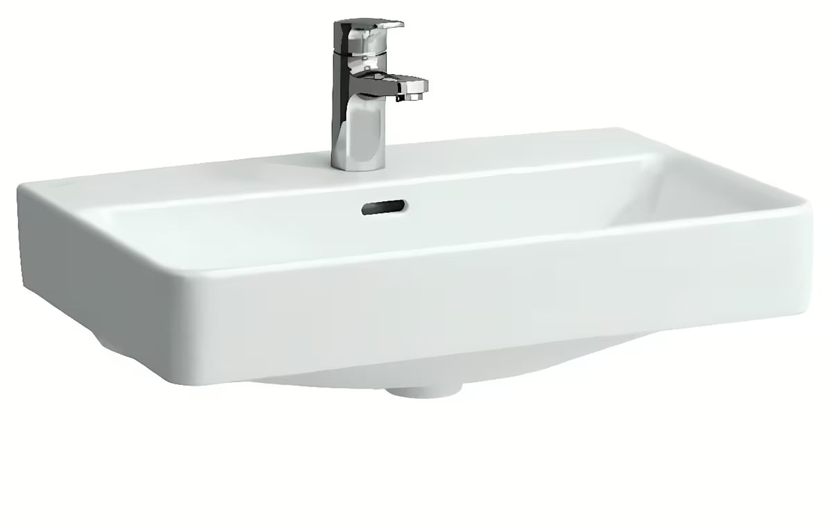 Viseći umivaonik Laufen Pro S 60x38 cm u bijeloj izvedbi s preljevom i otvorom pro za slavinu u sredini