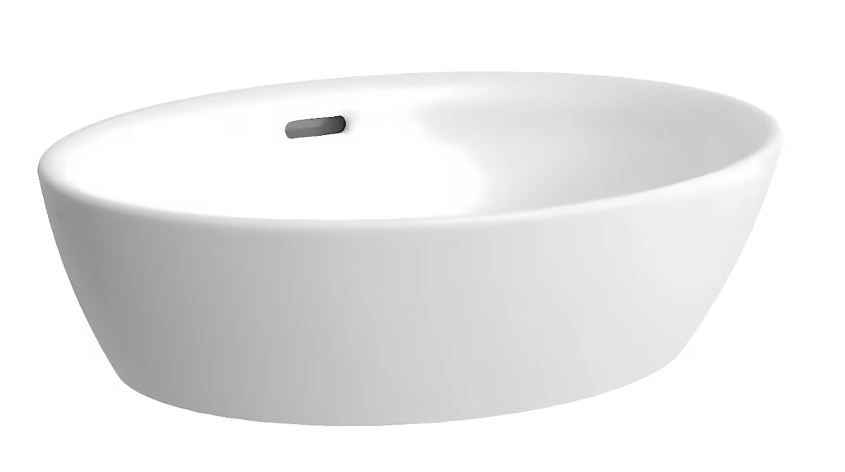 Bijeli keramički umivaonik na ploču Laufen Pro 52 x 39 cm bez otvora za miješalicu