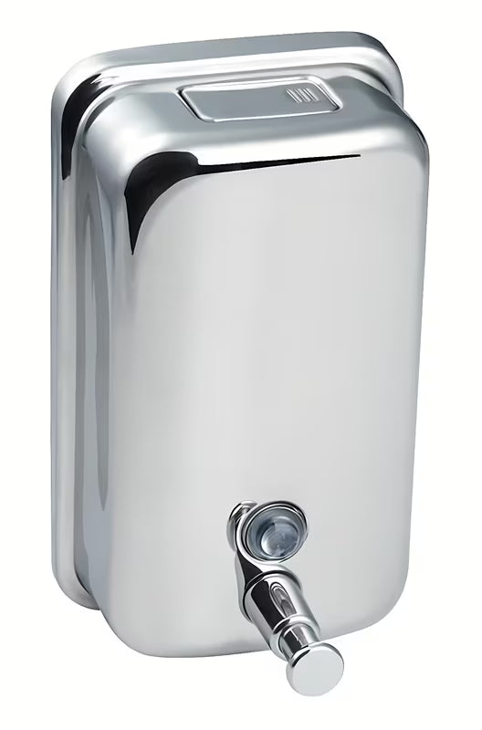 Elegantni zidni dozator sapuna Chrome od poliranog nehrđajućeg čelika zapremine 850 ml.