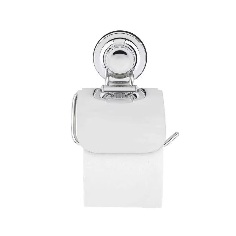 Kromirani držač toaletnog papira s poklopcem Multi Ecoloc s vakuumskom čašicom, montaža bez bušenja.