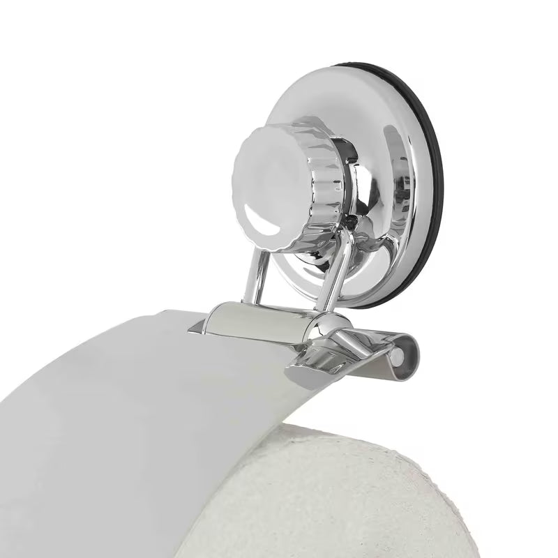 Kromirani držač toaletnog papira s poklopcem Multi Ecoloc s vakuumskom čašicom, montaža bez bušenja.