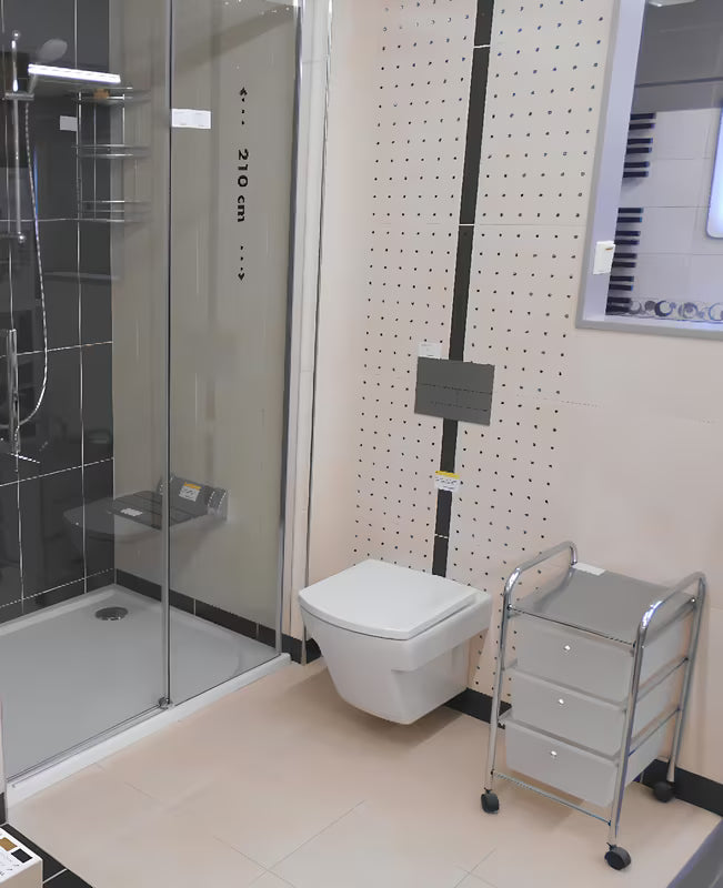 Multi Element Chrome kolica s kotačićima i tri uklonjive plastične ladice za kupaonicu