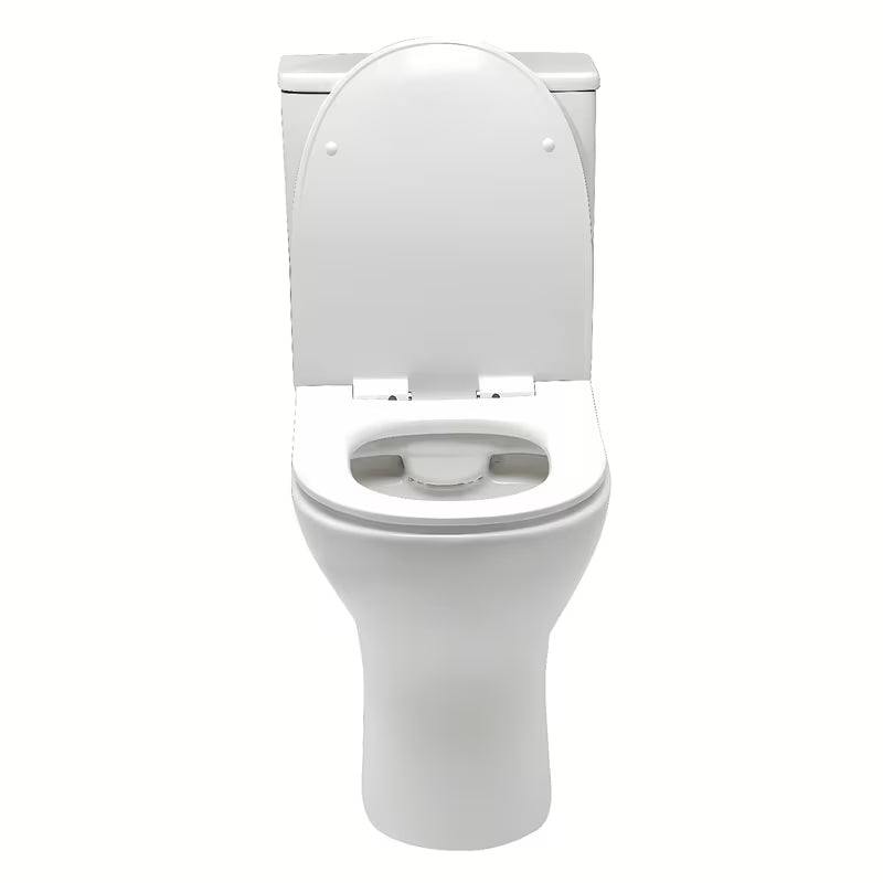 Multi Eur WC kombi Rimless u bijeloj boji s potpuno obloženim donjim dijelom i slim sjedalom soft Close.