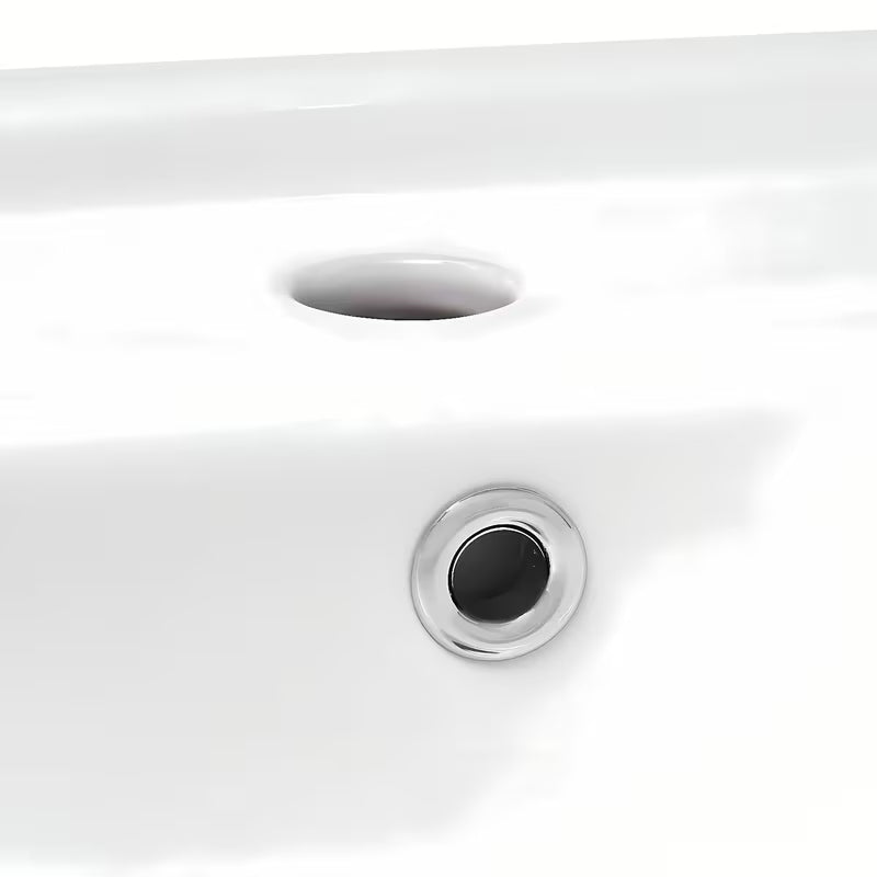 Bijeli viseće keramički umivaonik Multi 50 x 39,5 cm s otvorom pro za slavinu u sredini