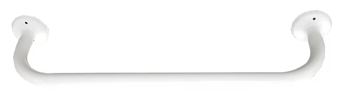 Bijeli zidni kupaonski ručka Multi od metala pro za sigurnije kretanje i lakše ustajanje.