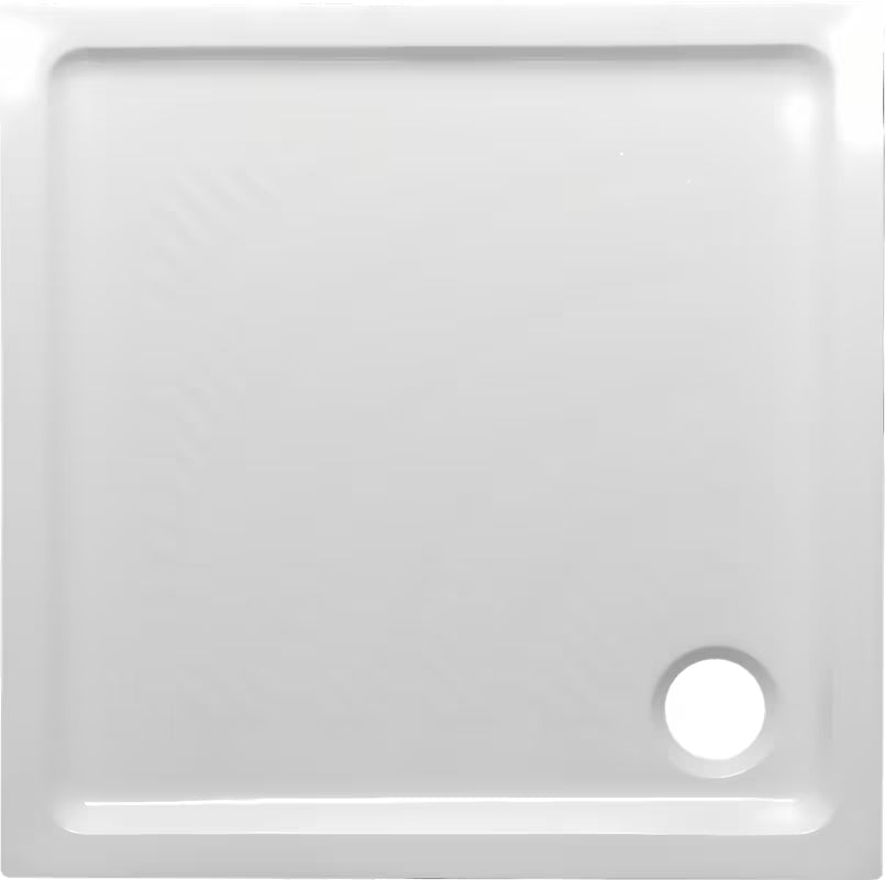 Bijela kvadratna tuš kada od akrilata 80x80 cm, visina 15 cm