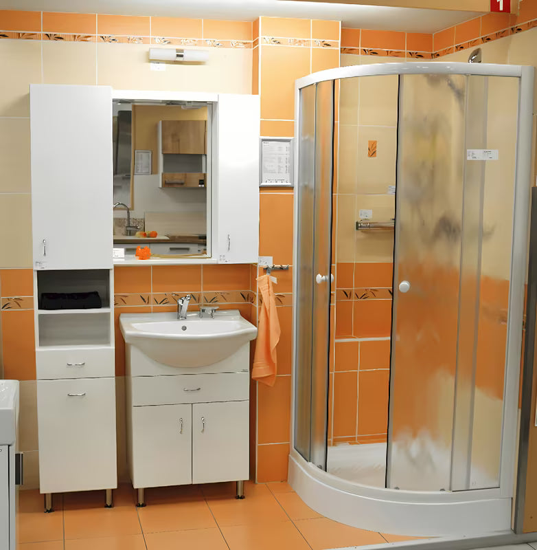 Bijela četvrtokrugla akrilatna tuš kada 80x80x15 cm s protukliznim utorima