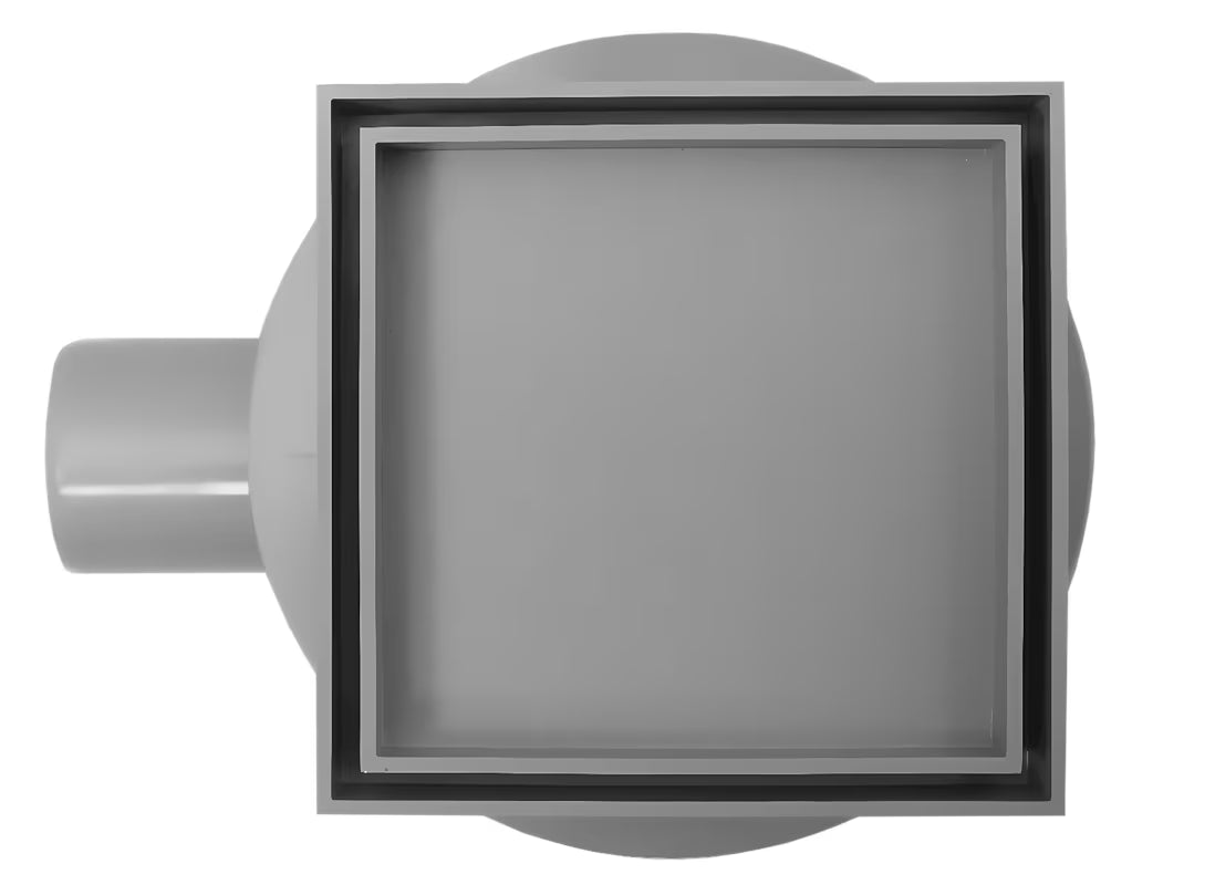 Bijeli podni sifon/slivnik Multi pro za ugradnju pločice s odvodom DN50 i nepovratnom klapnom