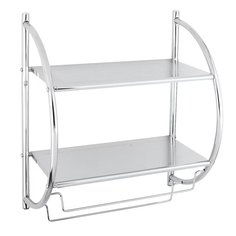 SIKO Multi zidna lučna polica s dozatorom, dvije razine i držač za ručnike u kromiranoj izvedbi.