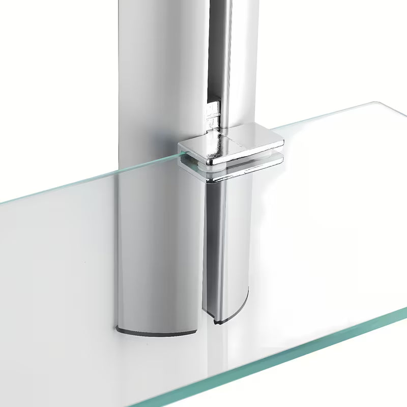 Kromirana zidna kupaonska polica Multi Chrome s tri razine i četvrtastim dizajnom