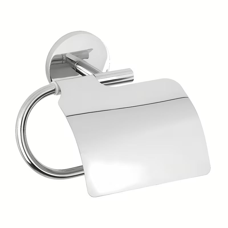 Kromirani držač toaletnog papira s poklopcem Multi Simple u jednostavnom bezvremenskom dizajnu.