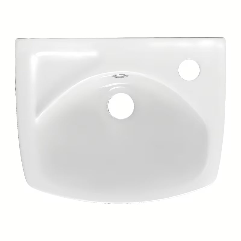 Bijeli keramički mali umivaonik Multi 35x28 cm s otvorom za pro slavinu desno