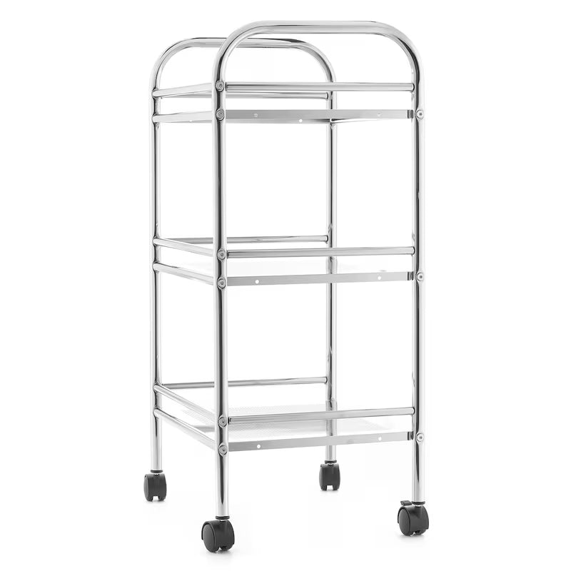 Praktični kupaonski na kotačima kolica s tri razine u izvedbi Chrome