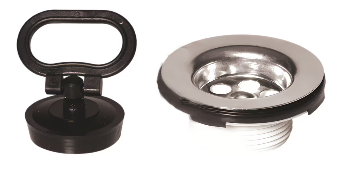 Kromirani odvod za umivaonik Multi s čepom u dimenziji 64x5/4