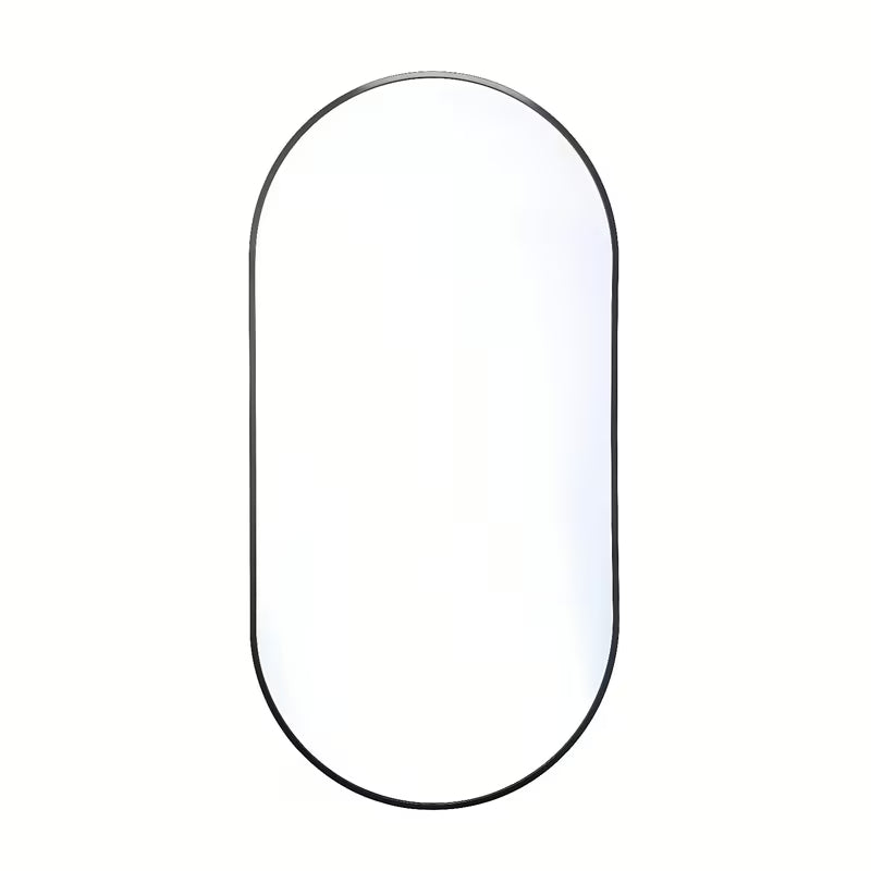 Ovalno ogledalo Naturel B-Way 40x80 cm u crnoj boji