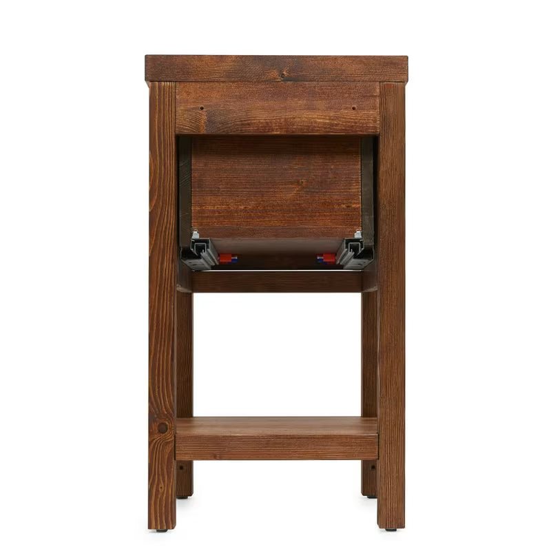 Kupaonski ormarić Naturel Country 40x40x72,5 cm od masivnog drva u nijansi palisandra.