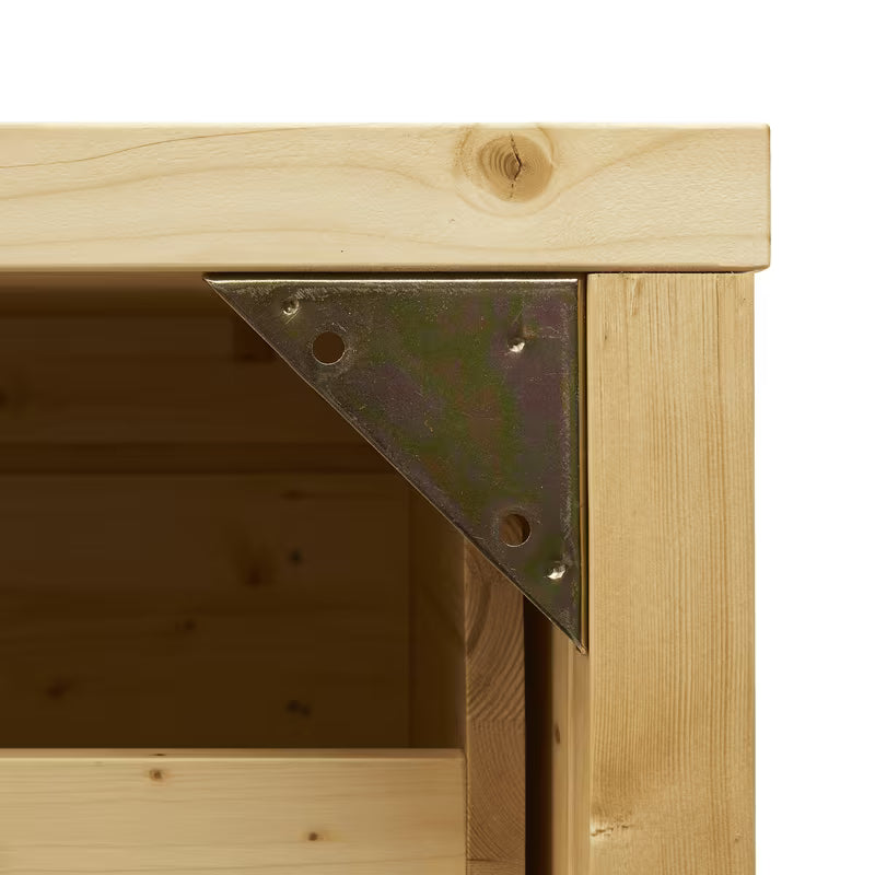 Smeđi ormarić ispod umivaonika Naturel Country od masivne smreke s dvije ladice i četkanom površinom.