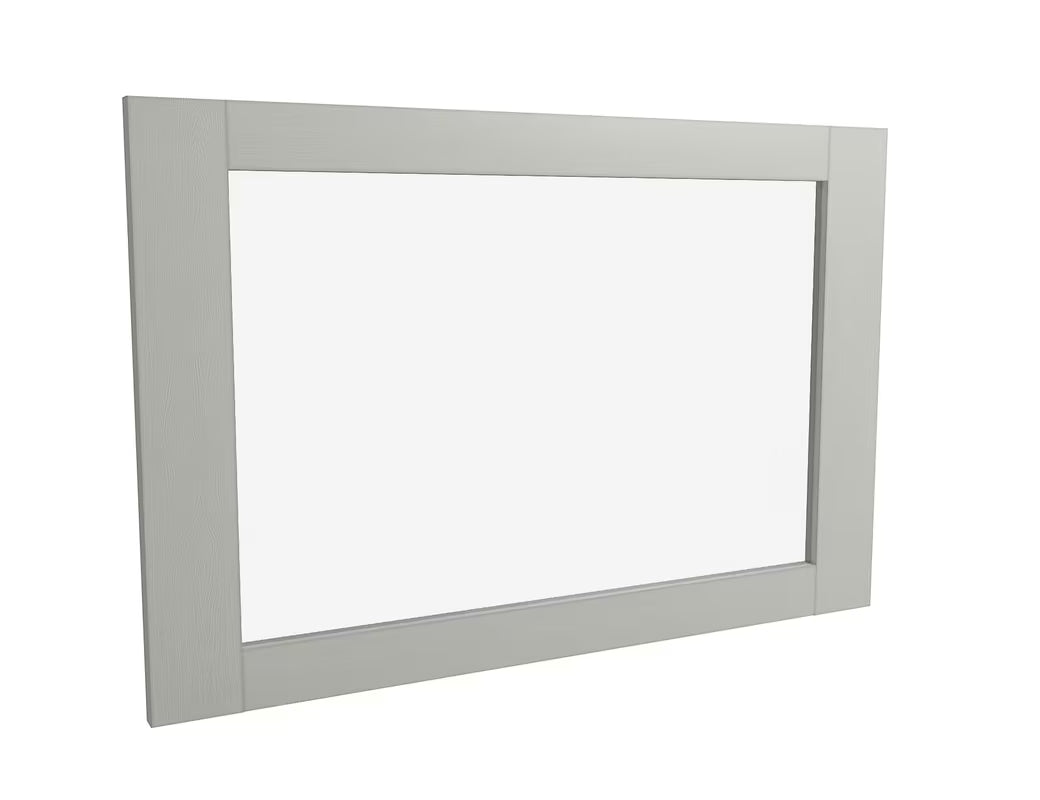 Ogledalo Naturel Country 120x80 cm s bijelim okvirom od masivne smreke, prikladno za vješanje okomito i vodoravno.