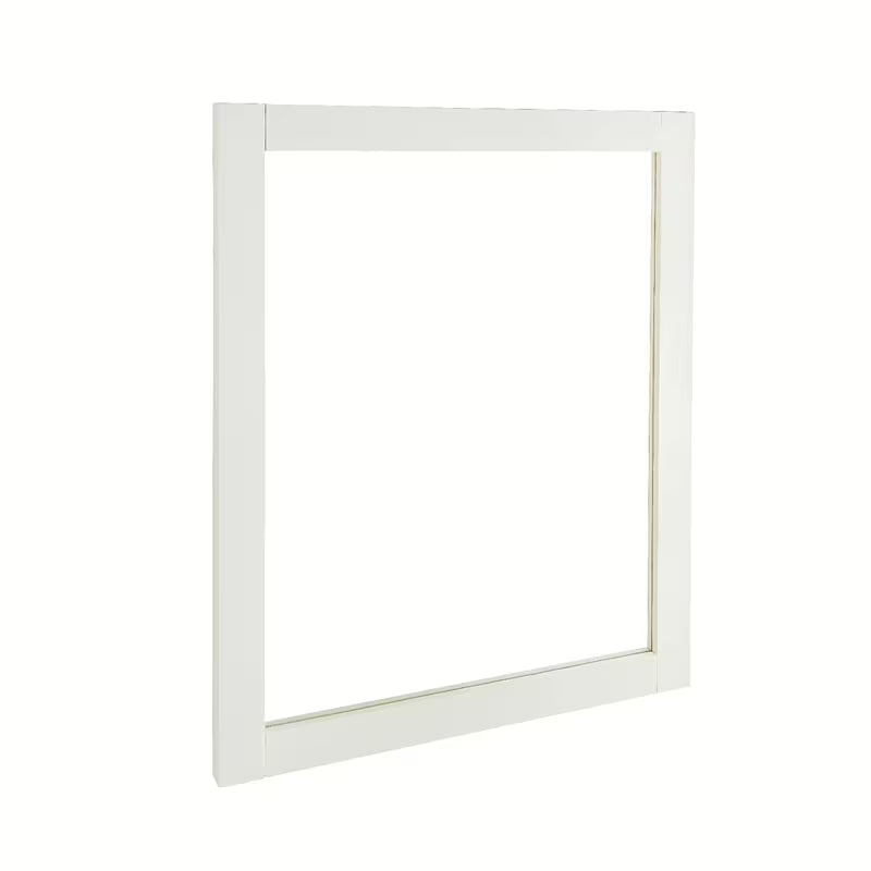 Pravokutno ogledalo Naturel Country 65x80 cm s bijelim okvirom od masivne smreke.