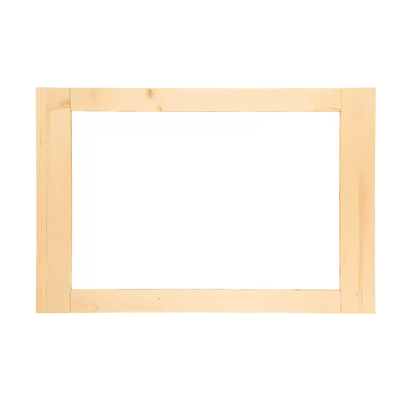 Pravokutno ogledalo Naturel Country 120x80 cm sa smeđim okvirom od masivne smreke.