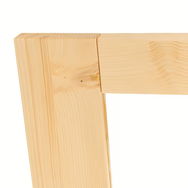 Pravokutno ogledalo Naturel Country 120x80 cm sa smeđim okvirom od masivne smreke.