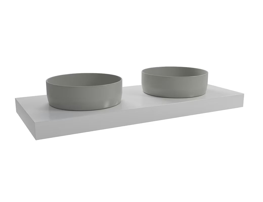 Viseća ploča za umivaonik Naturel Dolce u boji glossy white, dimenzija 120x8x50 cm