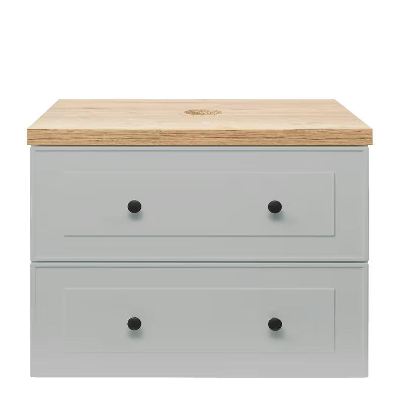 Viseća kupaonski ormarić Naturel Forli u sivoj mat boji s pločom u dekoru hrasta Halifax