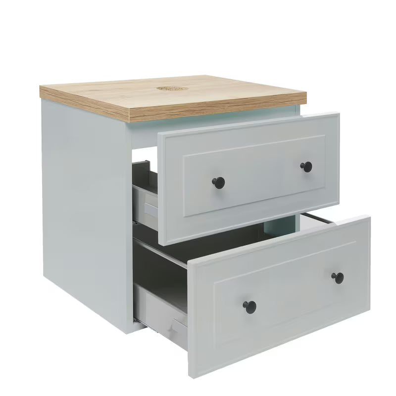 Kupaonski ormarić Naturel Forli u sivoj mat boji s pločom u dekoru hrasta halifax