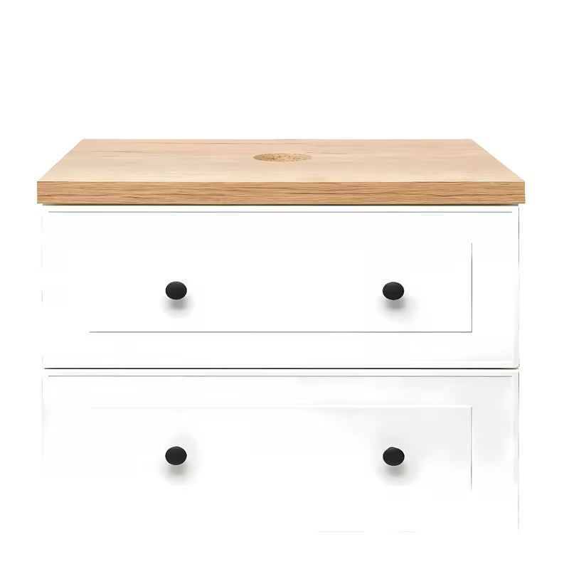 Viseća kupaonski ormarić ispod umivaonika Naturel Forli u bijeloj boji s pločom u dekoru hrasta Halifax.