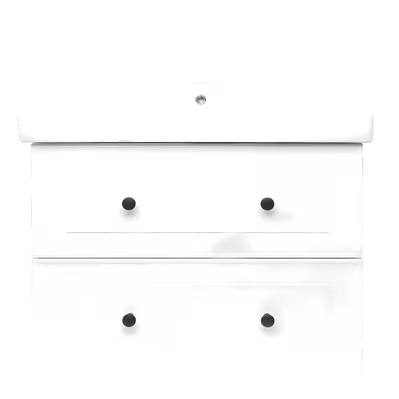 Bijela kupaonski ormarić s keramičkim umivaonikom Naturel Forli modernog, jednostavnog dizajna