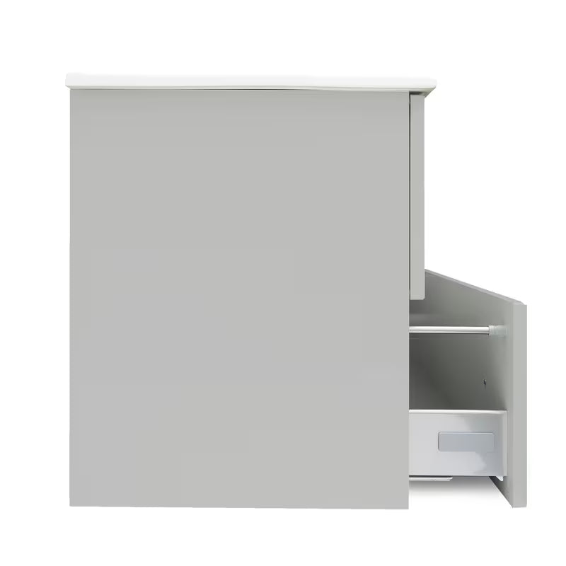 Viseća kupaonski ormarić Naturel Forli s umivaonikom za namještaj u sivoj mat izvedbi