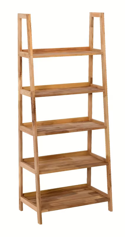Stojeći regal Naturel Home u dekoru oraha s mat površinom od masivnog drva
