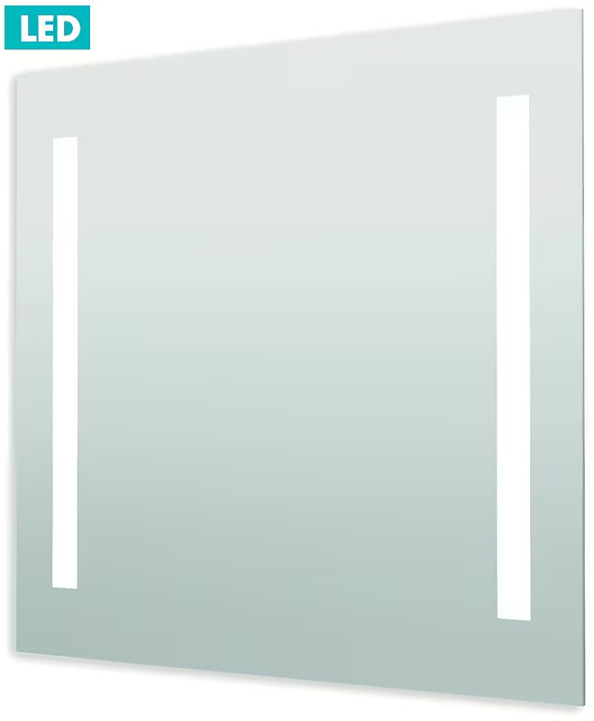 Pravokutno LED ogledalo Naturel Iluxit 80x70 cm sa senzorskim prekidačem i grijanjem protiv zamagljivanja.