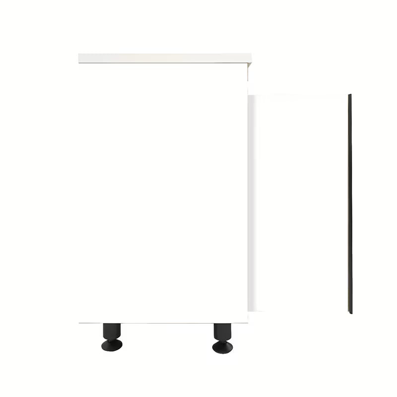 Bijela sjajna kupaonski ormarić Naturel Lucca s umivaonikom od lijevanog mramora 79x70x45 cm