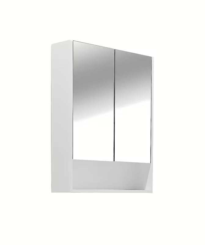 Bijeli ormarić s ogledalom Naturel Lucca 60x75 cm sa zrcalnim vratima i unutarnjim policama.