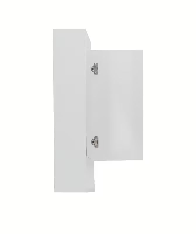 Bijeli ormarić s ogledalom Naturel Lucca 60x75 cm sa zrcalnim vratima i unutarnjim policama.