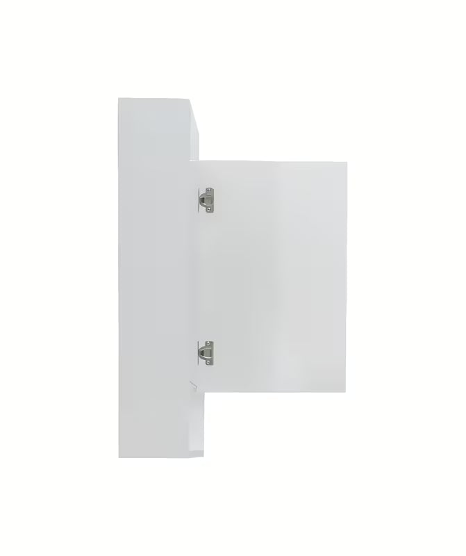 Bijeli ormarić s ogledalom Naturel Lucca 80x75 cm sa zrcalnim vratima i unutarnjim policama