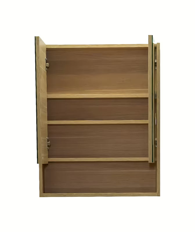 Ormarić s Ogledalom Naturel Lucca 60x75 cm u dekoru hrasta sa zrcalnim vratima i unutarnjim policama.