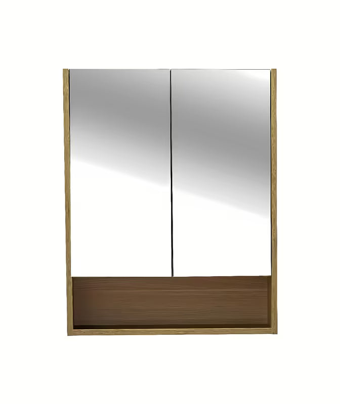 Ormarić s Ogledalom Naturel Lucca 60x75 cm u dekoru hrasta sa zrcalnim vratima i unutarnjim policama.