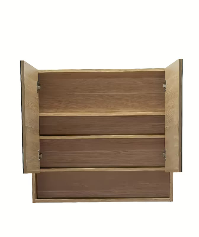 Ormarić s Ogledalom Naturel Lucca 80x75 cm u dekoru hrasta sa zrcalnim vratima