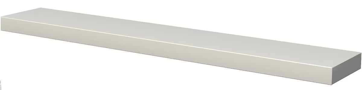 Bijela zidna polica Naturel sa skrivenim zidnim pričvršćenjem na klinove